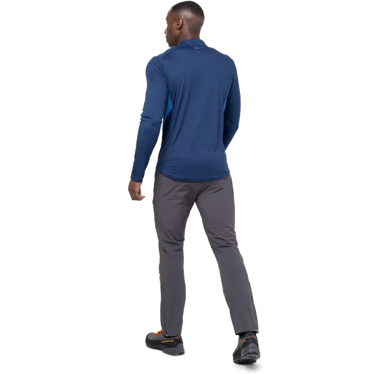 Mountain Equipment Mens Ignis LS Zip Tee - Cosmos-Dusk