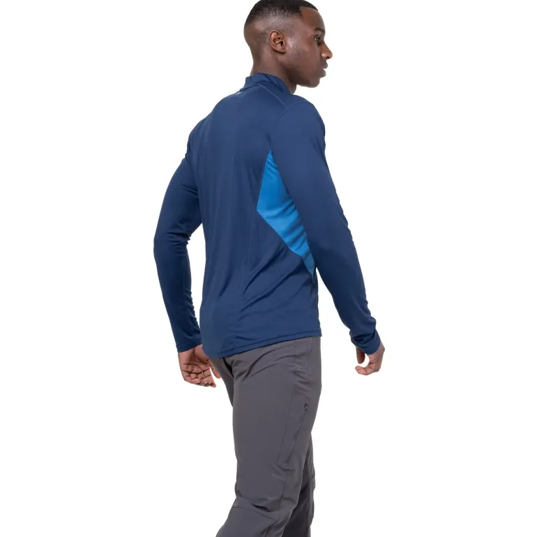 Mountain Equipment Mens Ignis LS Zip Tee - Cosmos-Dusk