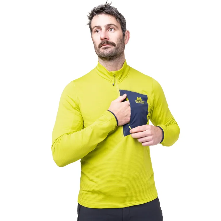 Mountain Equipment Mens Lumiko Zip T Fleece - Vine-Cosmos