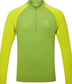 Mountain Equipment Mens Nava LS Zip T - Cactus-Vine