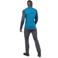 Mountain Equipment Mens Nava LS Zip T - Cactus-Vine