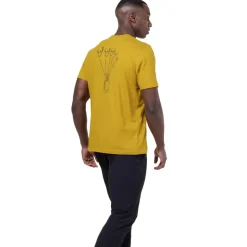 Mountain Equipment Mens Yorik On Wire Tee - Cactus