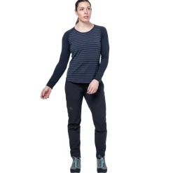 Mountain Equipment Womens Redline LS Tee - Cosmos Stripe-Cosmos