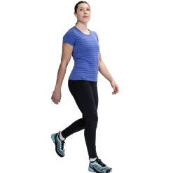 Mountain Equipment Womens Groundup Stripe Tee - Vivid Stripe