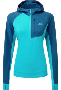 Mountain Equipment Womens Aiguille Hooded Top - Topaz-Majolica