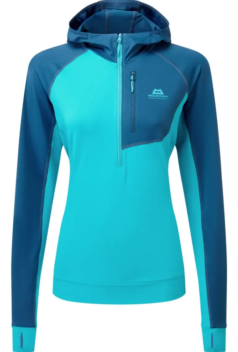 Mountain Equipment Womens Aiguille Hooded Top - Topaz-Majolica