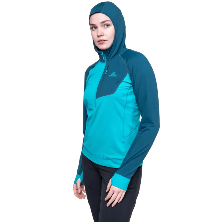 Mountain Equipment Womens Aiguille Hooded Top - Topaz-Majolica