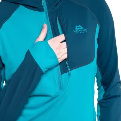 Mountain Equipment Womens Aiguille Hooded Top - Topaz-Majolica