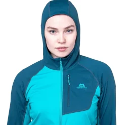 Mountain Equipment Womens Aiguille Hooded Top - Topaz-Majolica