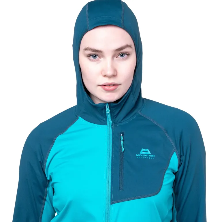 Mountain Equipment Womens Aiguille Hooded Top - Topaz-Majolica