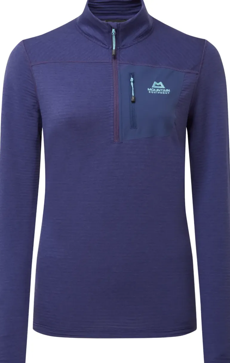 Mountain Equipment Womens Lumiko Zip T - Amethyst-Medieval