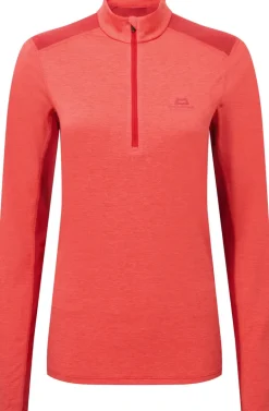 Mountain Equipment Womens Nava LS Zip T - Hibiscus-Capsicum