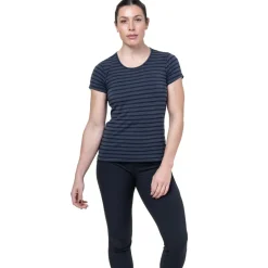 Mountain Equipment Womens Groundup Stripe Tee - Bluefin Stripe