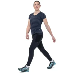 Mountain Equipment Womens Groundup Stripe Tee - Bluefin Stripe