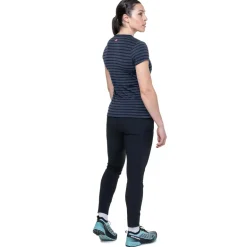 Mountain Equipment Womens Groundup Stripe Tee - Bluefin Stripe