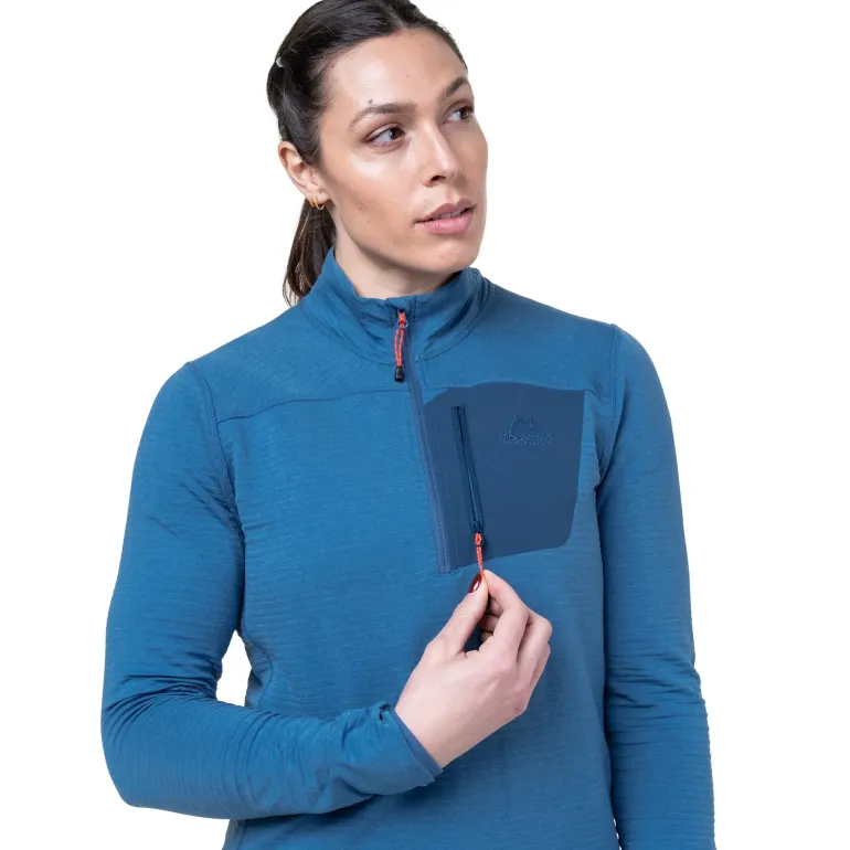 Mountain Equipment Womens Lumiko Zip T - Hibiscus-Tibetan