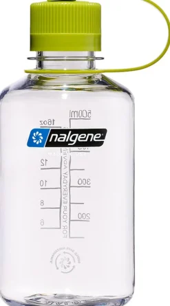 Nalgene Tritan Sustain Narrow Mouth Bottle - 0.5L - Clear-Green Cap