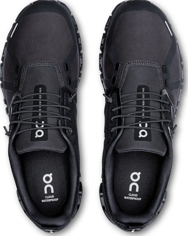 ON Mens Cloud 6 Waterproof Shoes - Black-Black