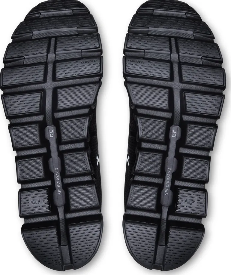 ON Mens Cloud 6 Waterproof Shoes - Black-Black