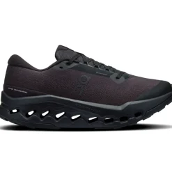 ON Womens Cloudsurfer Trail 2 WP Running Shoes - Black-Black