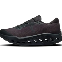 ON Womens Cloudsurfer Trail 2 WP Running Shoes - Black-Black