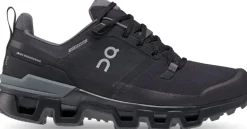 ON Womens Cloudwander Waterproof Hiking Shoes - Black-Eclipse