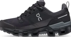 ON Womens Cloudwander Waterproof Hiking Shoes - Black-Eclipse