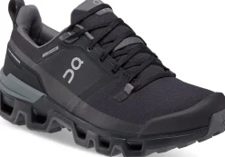 ON Womens Cloudwander Waterproof Hiking Shoes - Black-Eclipse