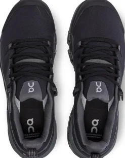 ON Womens Cloudwander Waterproof Hiking Shoes - Black-Eclipse