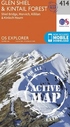 OS Explorer - Active Map 414 - Glen Shiel and Kintail Forest