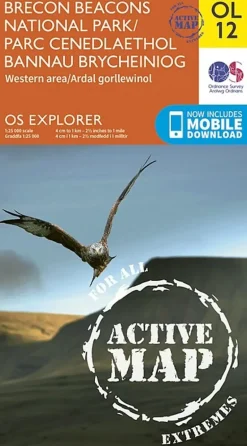 OS Explorer - Active Map OL12 - Brecon Beacons National Park Western