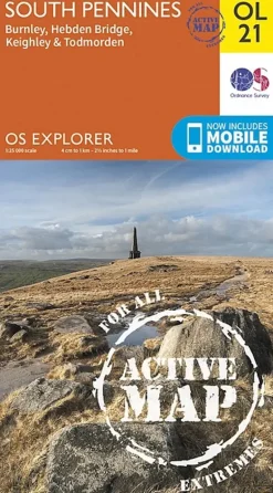 OS Explorer - Active Map OL21 - South Pennines