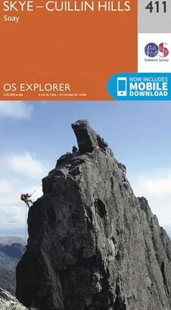 OS Explorer Map 411 - Skye - Cuillin Hills - Soay