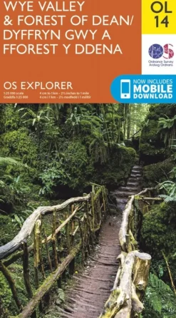 OS Explorer Map OL14 - Wye Valley and Forest of Dean