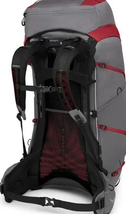 Osprey Womens Eja Pro 55 Rucksack - Dale Grey-Poinsettia Red