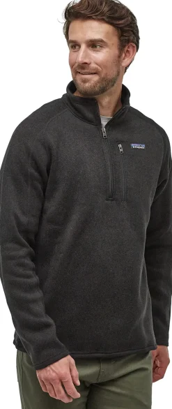 Patagonia Mens Better Sweater 1/4 Zip Fleece - Black