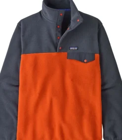 Patagonia Mens Lightweight Synchilla Snap-T Pullover - Pollinator Orange