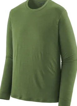 Patagonia Mens Long Sleeved Cap Cool Merino Blend Shirt - Terrain Green