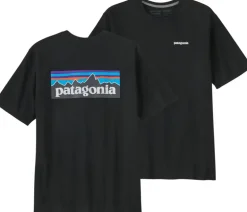 Patagonia Mens Short Sleeved P-6 Logo Responsibili-Tee - Black