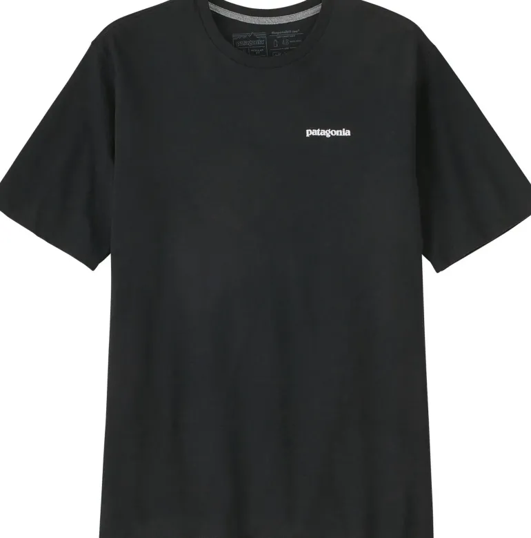 Patagonia Mens Short Sleeved P-6 Logo Responsibili-Tee - Black