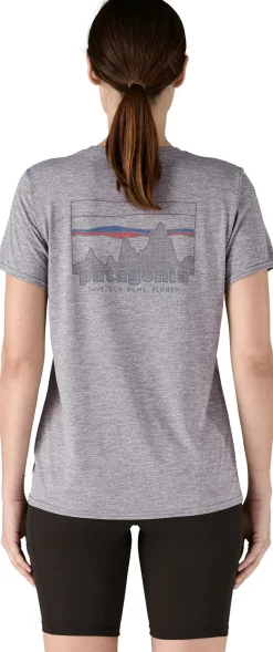 Patagonia Womens Cap Cool Daily Graphic Shirt - 73 Skyline-Feather Grey