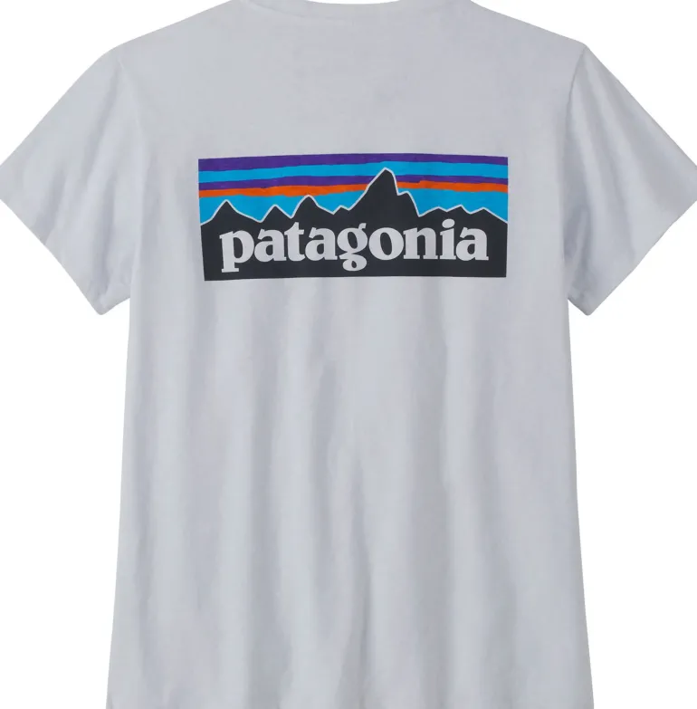 Patagonia Womens P-6 Logo Responsibili-Tee - White