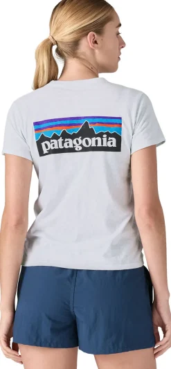 Patagonia Womens P-6 Logo Responsibili-Tee - White
