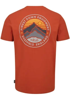 Rab Mens Basecamp 3 Peak Tee - Red Clay