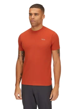 Rab Mens Basecamp 3 Peak Tee - Red Clay