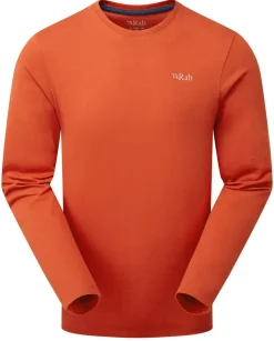 Rab Mens Basecamp 3 Peaks LS Tee - Red Clay