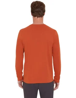 Rab Mens Basecamp Logo Badge LS Tee - Red Clay