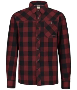 Rab Mens Boundary Shirt - Oxblood Red Check