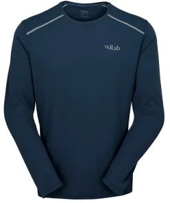 Rab Mens Force Long Sleeved Tee - Tempest Blue