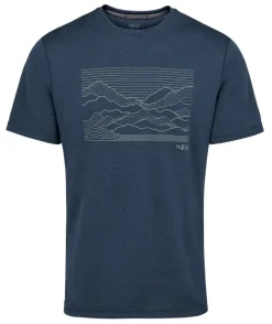 Rab Mens Mantle Outline Tee - Tempest Blue